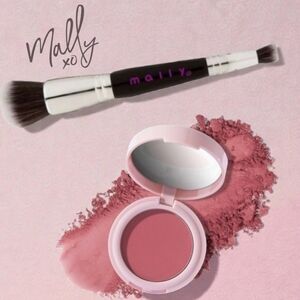 Mally Double-Ended Face & Eye Brush & Mally Bulletproof In Proud Pink Bundle